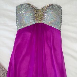La Femme Long Purple Prom Dress Size 4